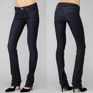 *LONG* PAIGE Skyline Straight Jeans in Stream  30x34
